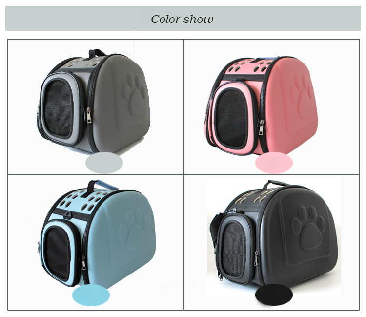 Aswe EVA case Custom  Pet Travel case  Carrier Soft-Sided Collapsible Portable EVA Cat or dog Bag with Mesh Windows Porous Design EVA case