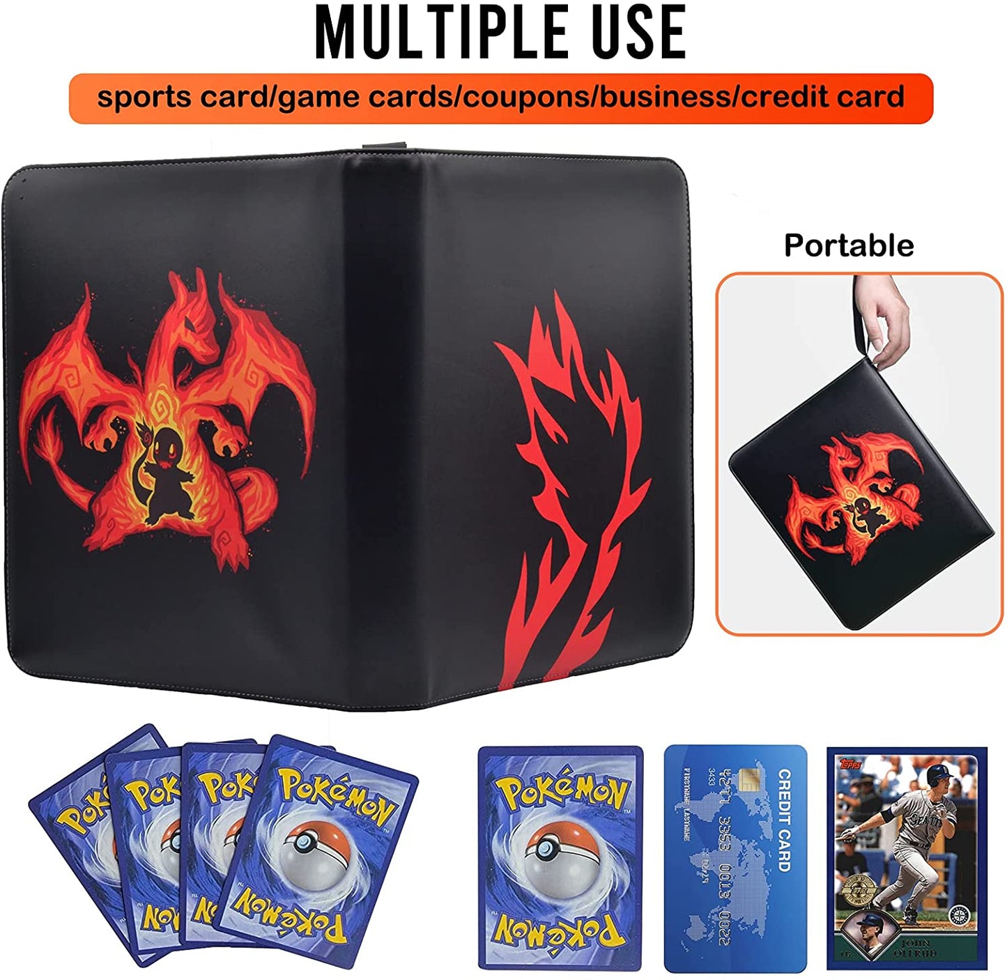 Aswe EVA case Custom Games Card Storage EVa Case Portable Removable Sleeves Trading Card Display