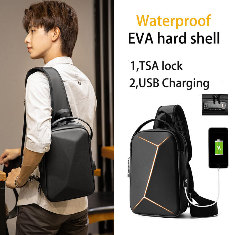 Aswe EVA case Custom Chest backpack EVA Hard Shell Waterproof  Messenger chest Bag  bags Sling EVA bags