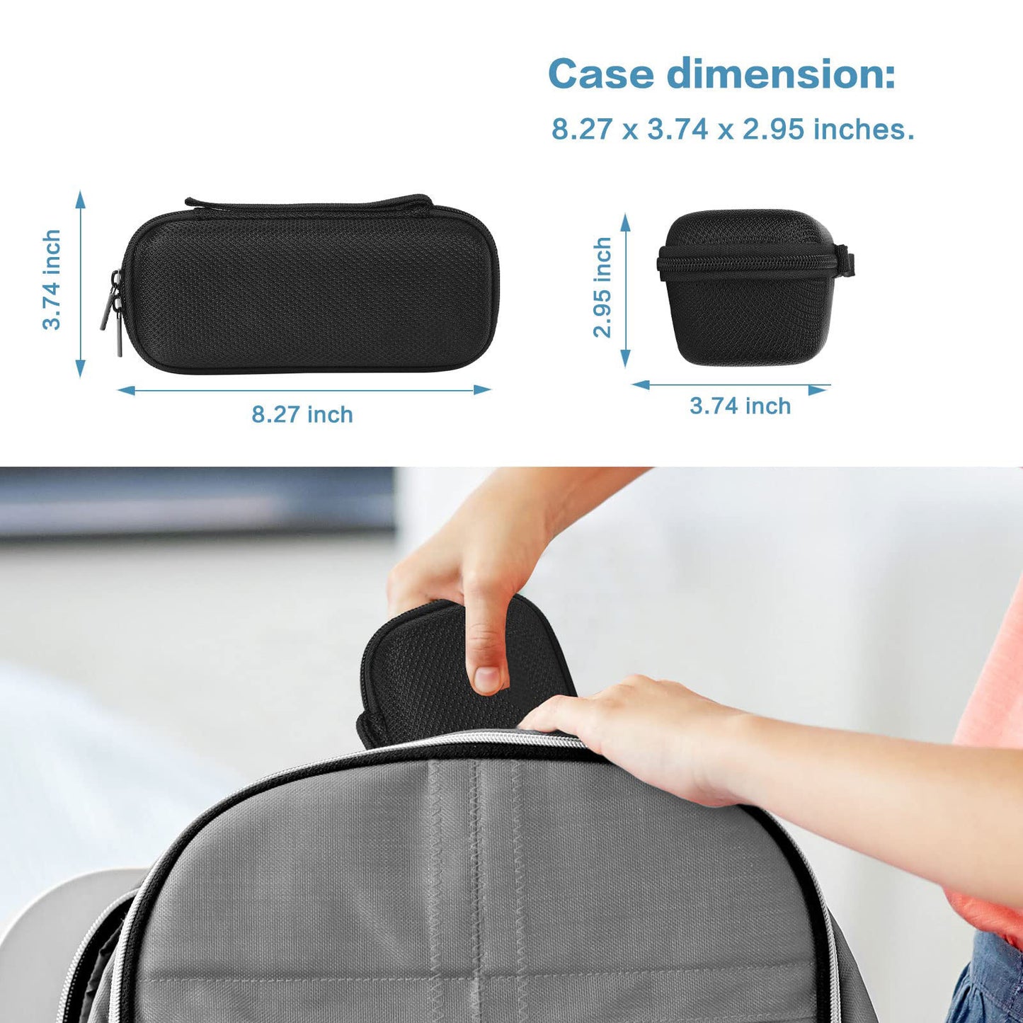 Aswe EVA case Custom Microphone case Travel Mic Carrying Case Compatible  with Mic Wireless Microphone EVA Storage case