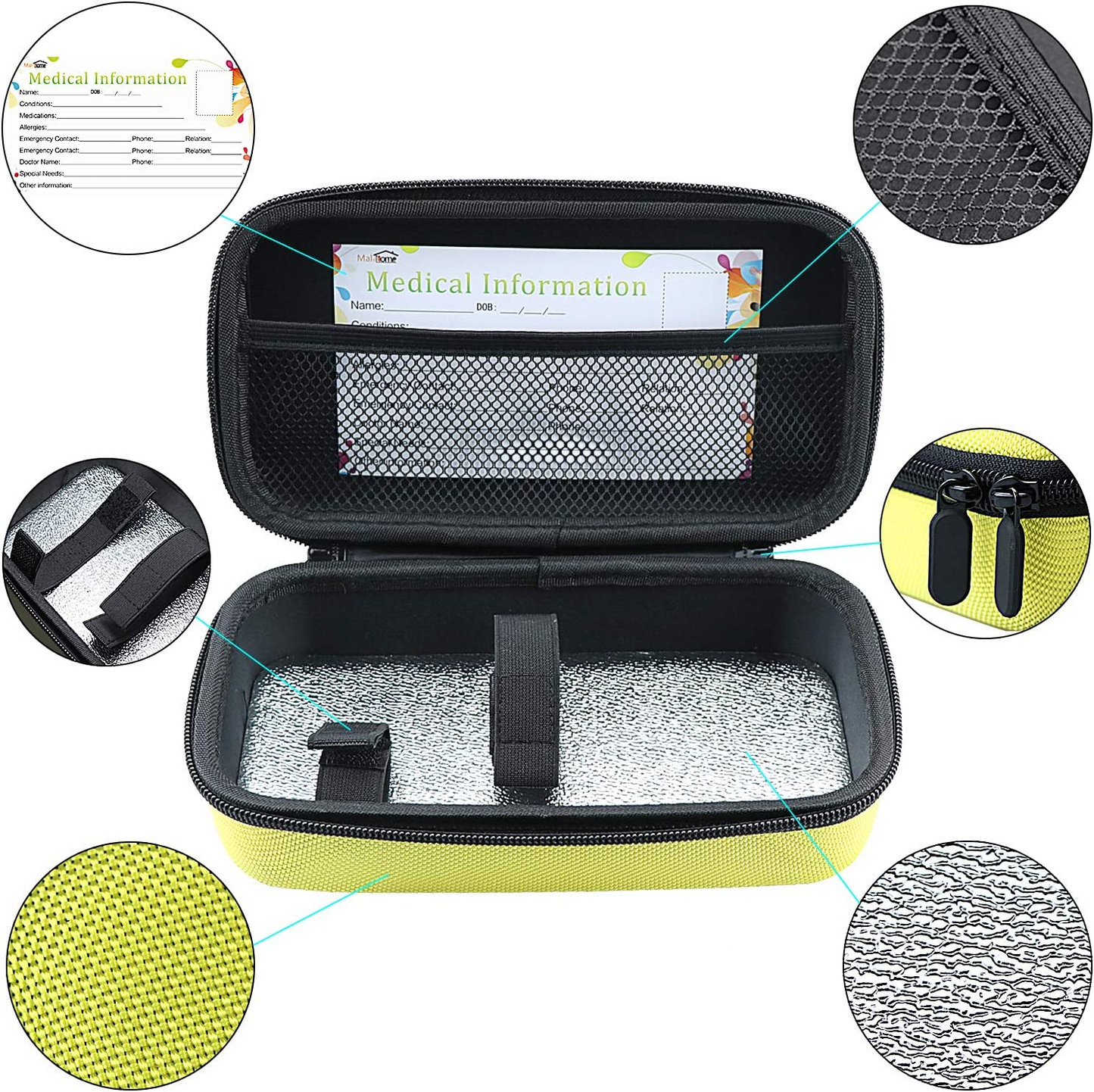 Aswe EVA case Custom Medical emergency kit case Waterproof Medicine EVA Hard Carrying Case and Travel Organizer Holds EVA case