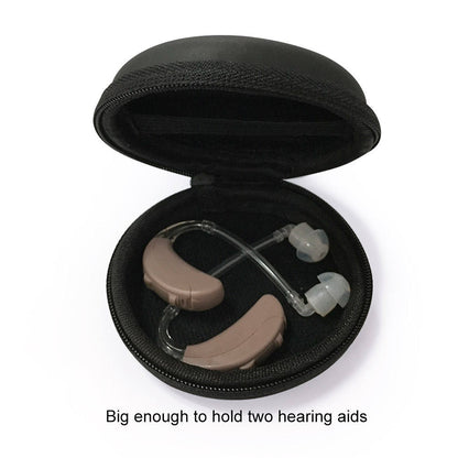 Aswe EVA case Custom Aid Storage Case Mini Portable EVA Material Black Round Shape Hearing EVA case