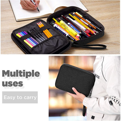 Aswe EVA case Custom  Big Capacity Storage Pouch Marker Pen Pencil Case Simple Stationery Bag for Middle High School Office College Student