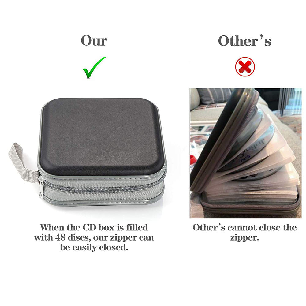 Aswe EVA case Custom  DVD/ CD EVA Case  Car Home Travel Hard EVA Protective Zipper Organizer Storage